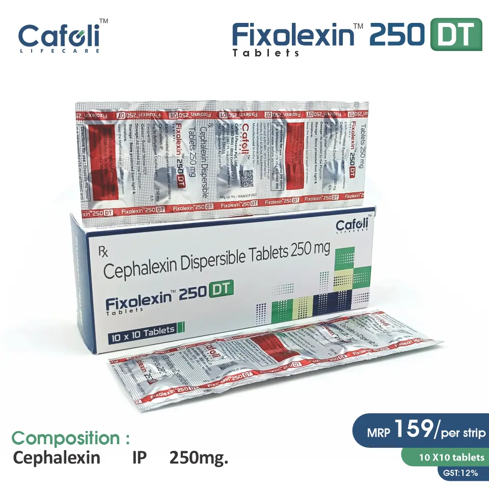 Cephalexin 250mg DT | Best price for PCD Pharma Franchise | Pediatric Antibiotic for Bacterial Infections
